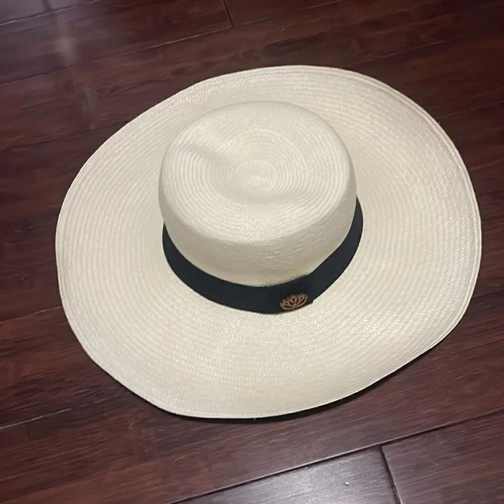 Guadalupe Hat - Light Beige - Size Small BRAND NEW Hat - Black Brim Gold Logo